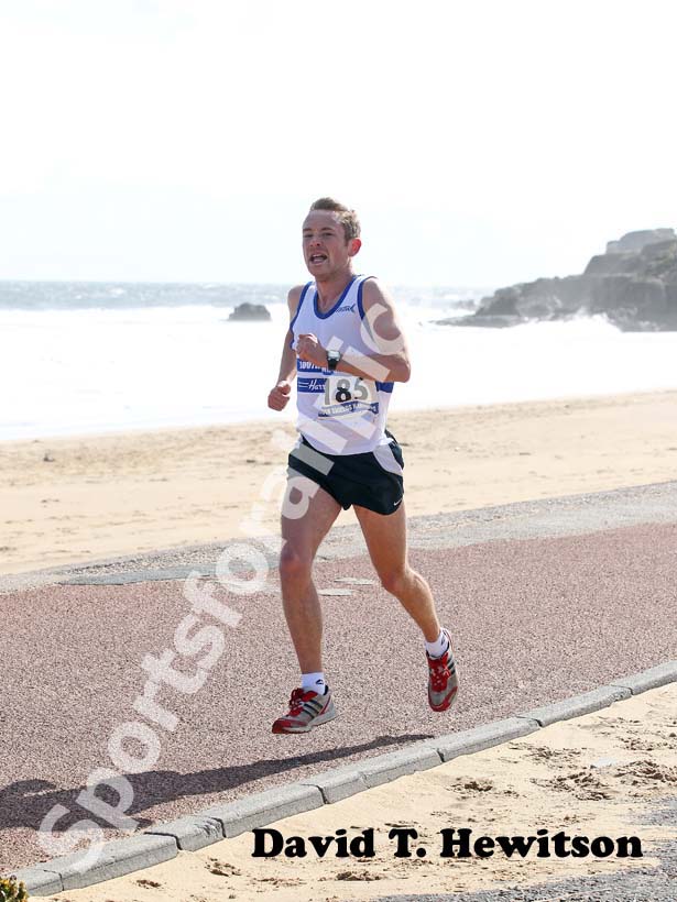 Luke Adams (South Shields) on his way to winning the South Shields 10k Sand Dance Race.